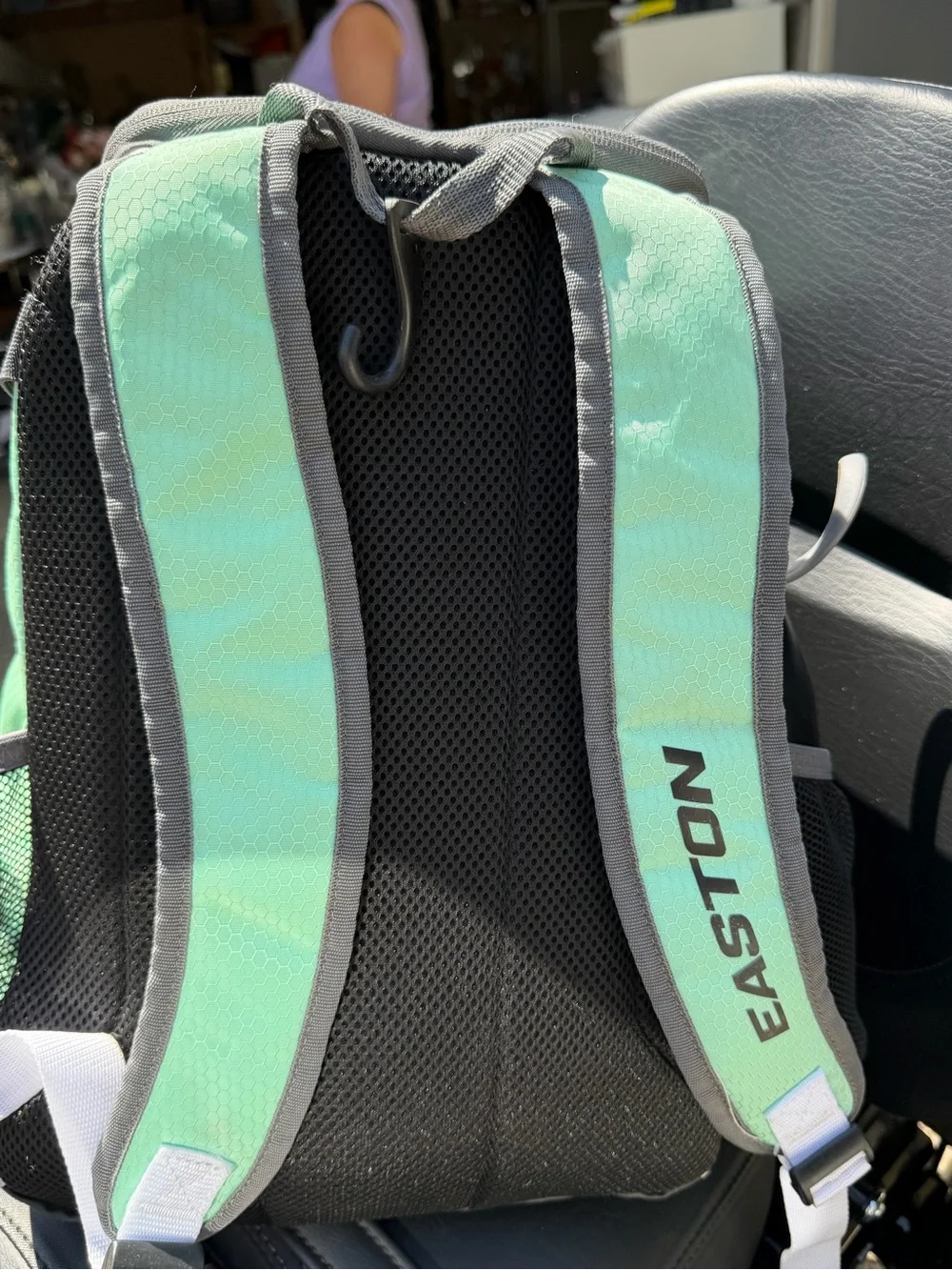 Easton Mint Green and Black Kids Backpack with Water Bottle Pocket